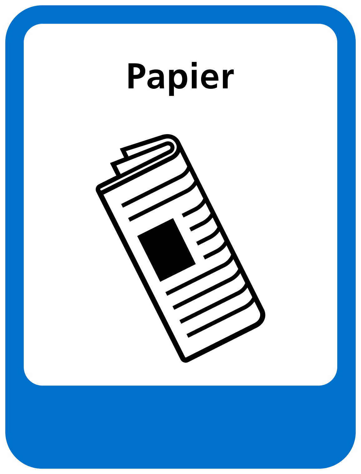 Icon voor papierafval